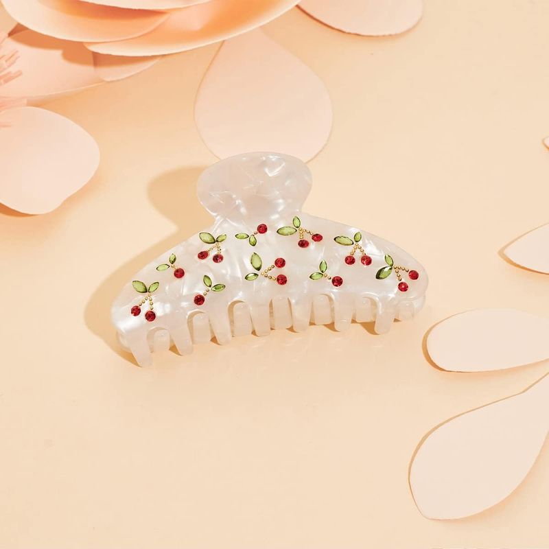 1pc Cherry hair clip, rhinesto - Travel Accessories Aesthetic 评论和价格