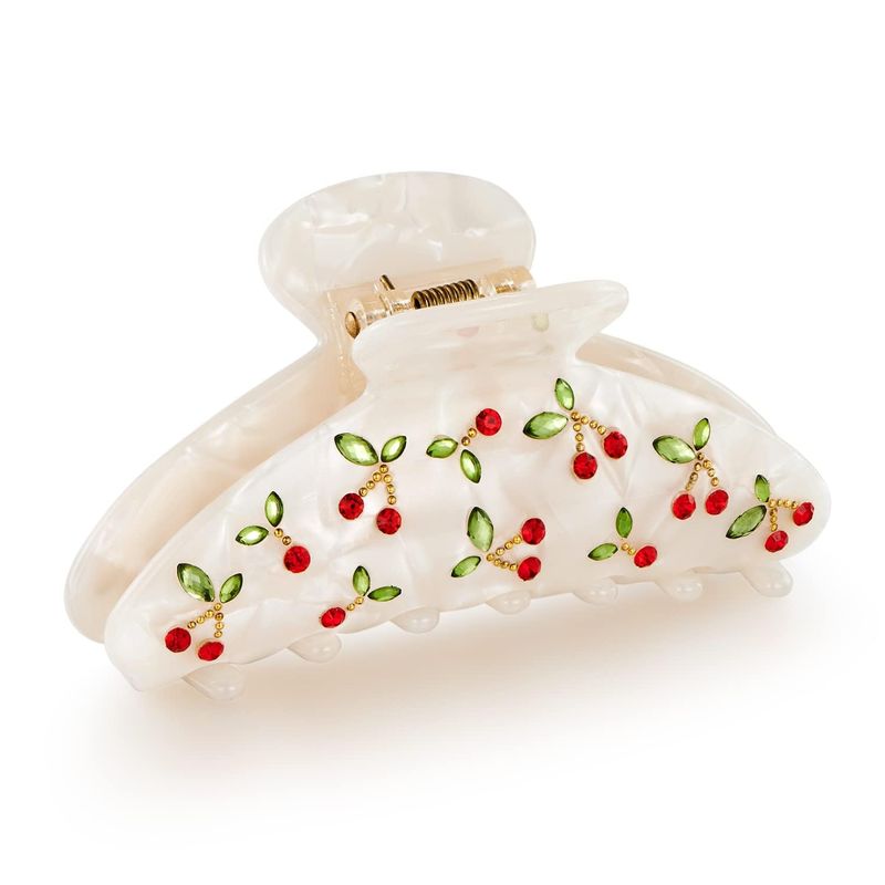1pc Cherry hair clip, rhinesto - Travel Accessories Aesthetic 评论和价格