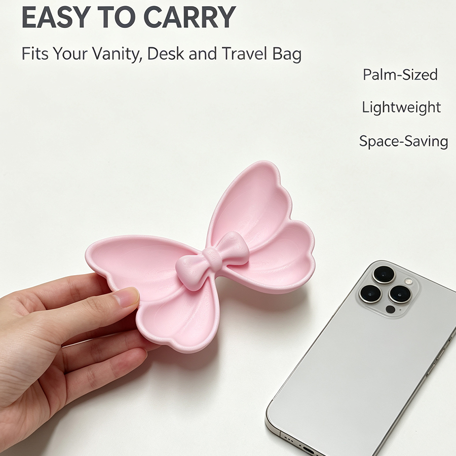 2Pcs Mini Bow-Shaped Jewelry S - Travel Accessories Jewelry 评论和价格