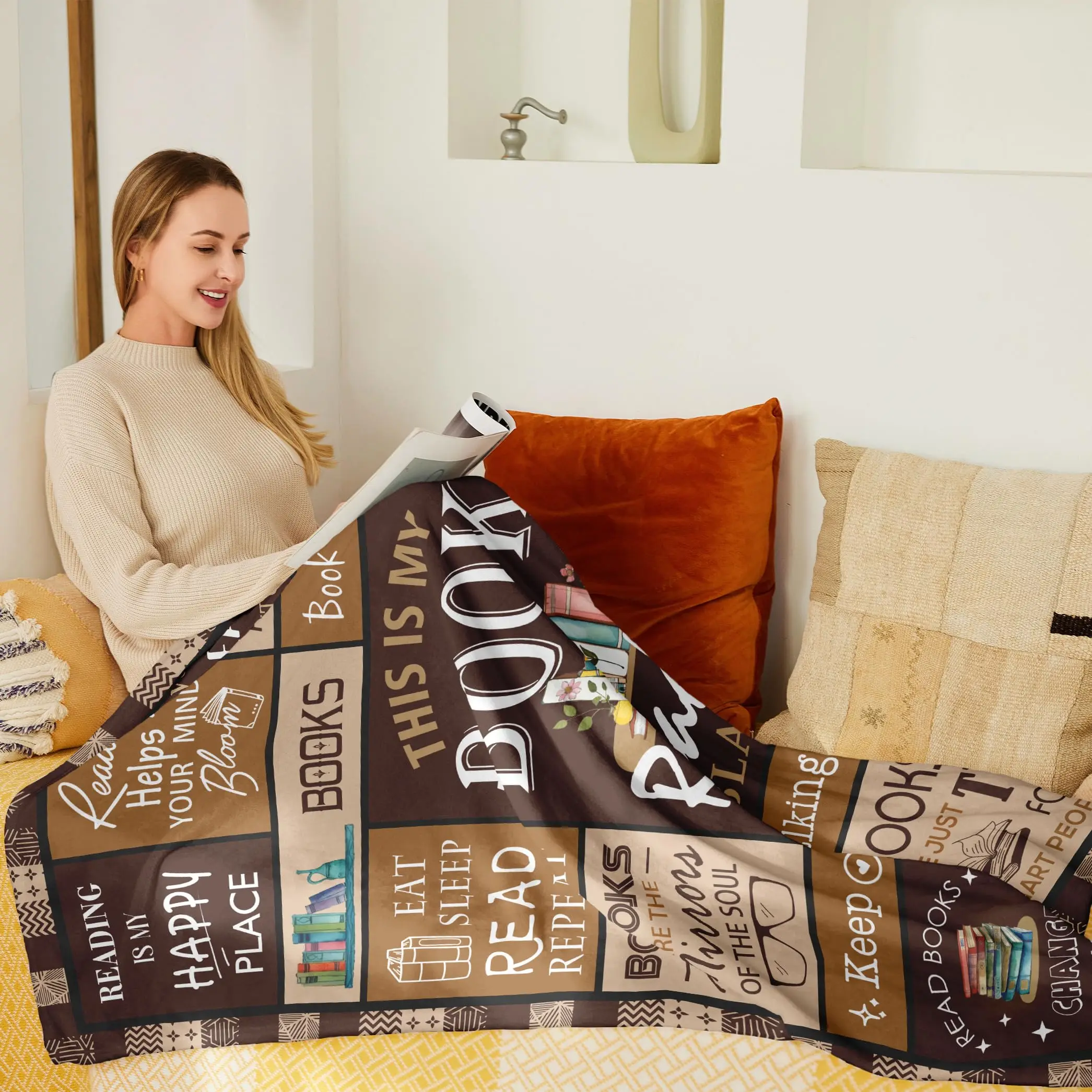 Book Lovers Gift Blanket- Best - Travel Accessories Ideas 评论和价格