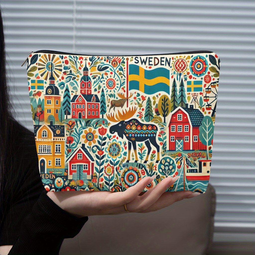 A Sweden themed makeup bag - w - Travel Accessories Jewelry 评论和价格