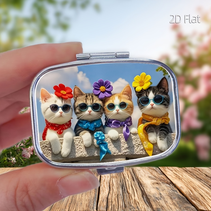 Flat Design, 1 Cute Cat-Patter - Travel Accessories As Gifts 评论和价格